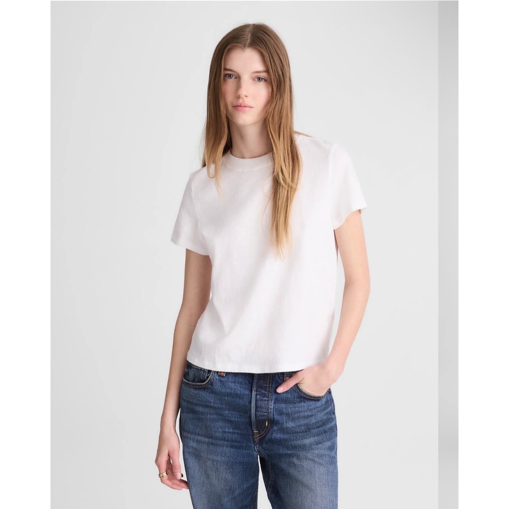 Madewell Relaxed Tee in Vintage Jersey XXS Cotton Casual Minimalist Neutral